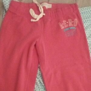 Aeropostale Pink Sweatpants with Crown Design